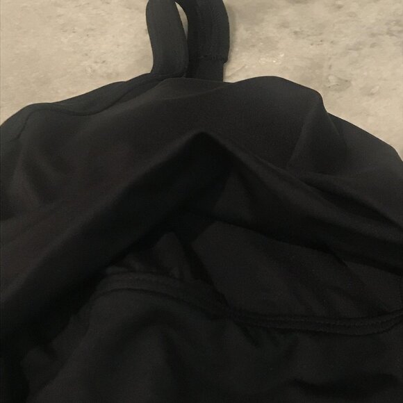 Lands' End Tankini Top Womens 10 DD Black Twist Front Swim Adjustable Straps - Picture 9 of 9